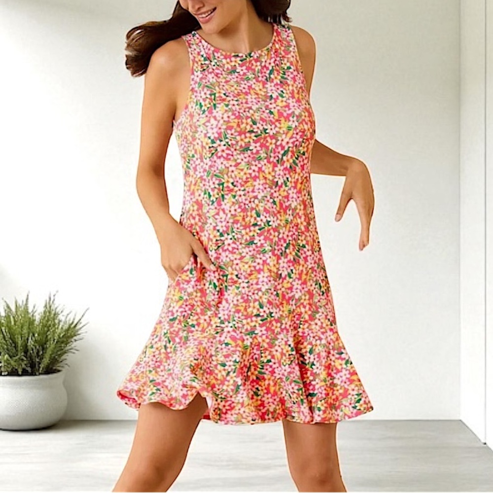 Tommy Bahama Island Cays Flora Flounce Cover Up Dress